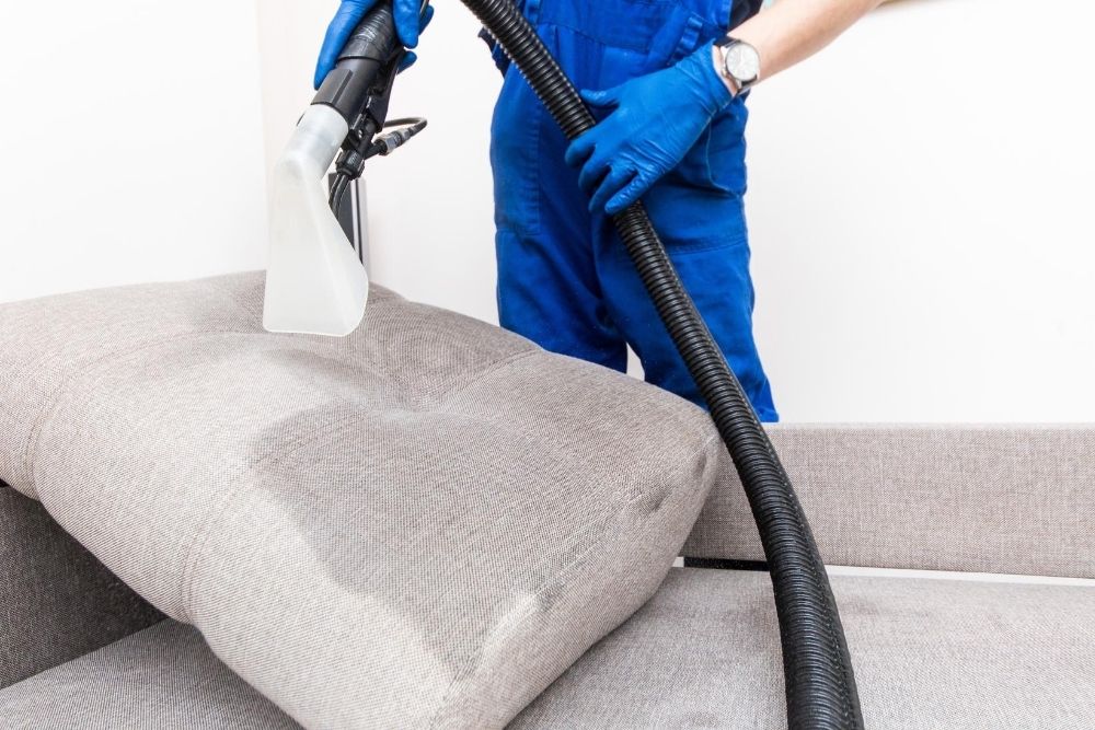 Carpet Cleaning Cairnes cleaner steam cleaning a sofa cushion