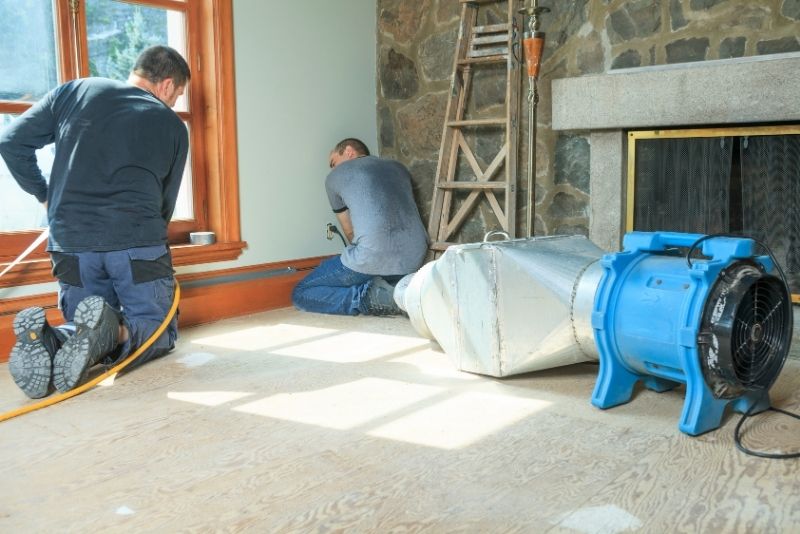 2 carpets cleaners doing extensive end of lease cleaning